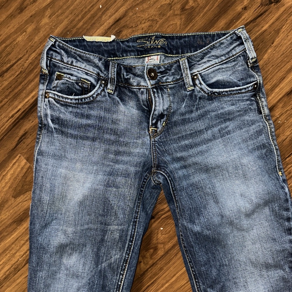 Silver Jeans Womens Aiko Bootcut Denim Blue Jeans Sz 26/33 (26x32) Low Rise